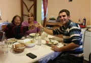 traditional lunch in viscri saxon village in transylvania